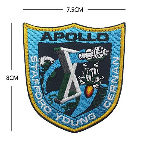 Zhikang68 Airsoft Morale Patch 5 18 PCS NASA Apollo Mission Patch Set 1,7,8,9,10,11,12,13,14,15,16,17,133,134,135 Space Patches 60th Annivers Embroidered Costume Applique Sew On Motorcycle Emblem for Travel Backpack Hats Jackets