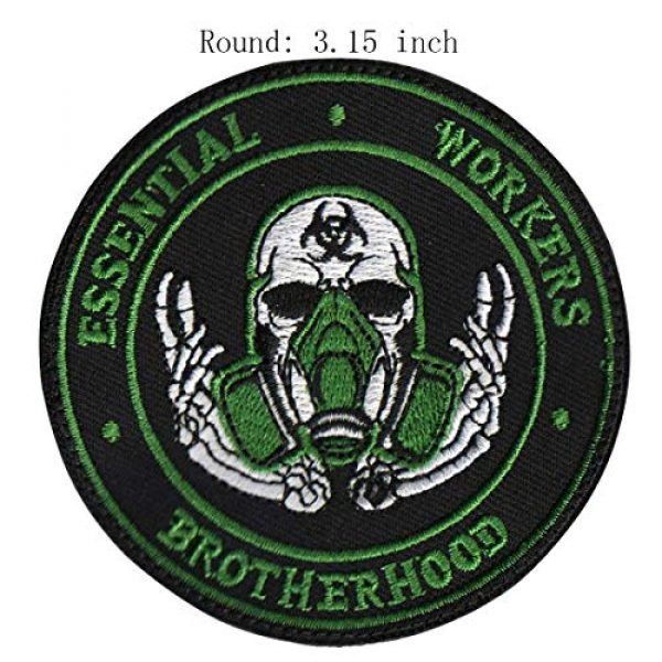 ODSP Airsoft Morale Patch 3 ODSP Brotherhood Essential Workers Embroidered Patch - Emblem Tactical Military Morale Funny Patch Badges Appliques with Fastener Hook and Loop Backing 3.15 Inch 2 Pieces