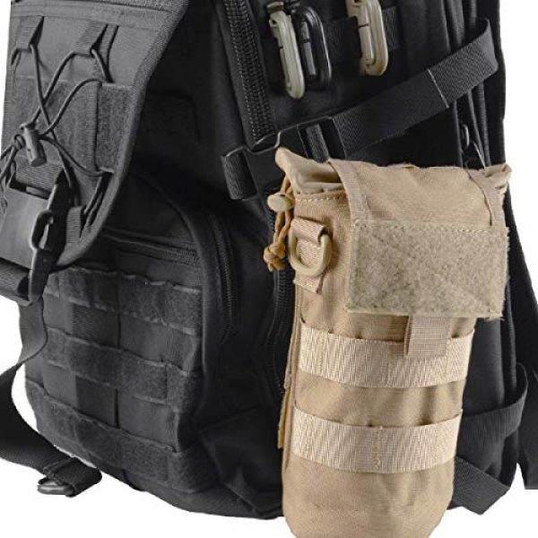 Azarxis Tactical Pouch 7 Azarxis Tactical Military MOLLE Water Bottle Pouch, Drawstring Open Top & Mesh Bottom Travel Water Bottle Bag Tactical Hydration Carrier