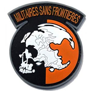 Tactical PVC Patch Airsoft Morale Patch 1 Metal Gear Solid Rising Militaires Sans Frontieres Morale Military Patch 3D PVC Rubber Tactical Rubber Hook Patch