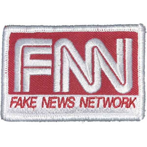 Gadsden and Culpeper Airsoft Morale Patch 1 2"x3" Fake News Tactical Morale Patch - Red