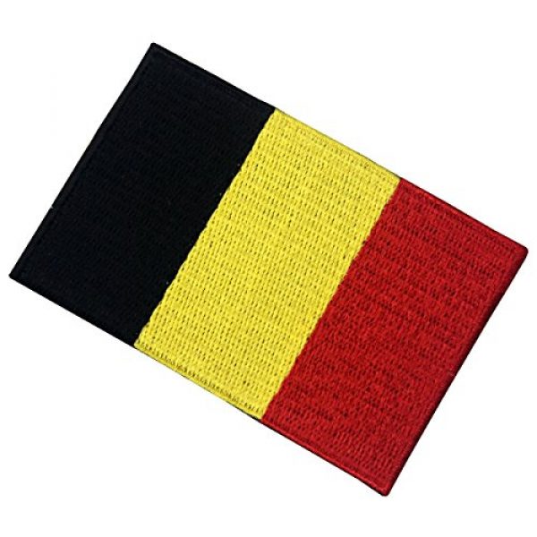 EmbTao Airsoft Morale Patch 3 Belgium Flag Embroidered Belgian National Emblem Iron On Sew On Patch