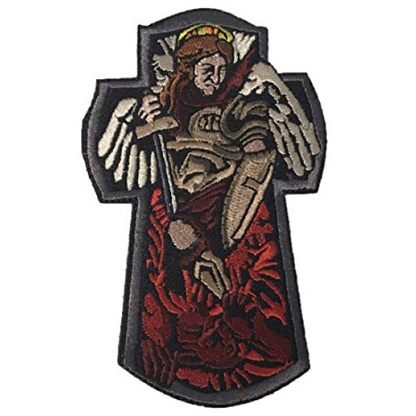 F-Bomb Morale Gear Airsoft Morale Patch 1 St. Michael The Archangel - 100% Embroidered Morale Patch with Hook and Loop Backing