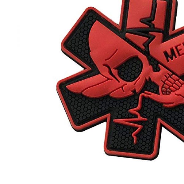 ODSP Airsoft Morale Patch 6 Medic Rubber 3D PVC Patch Medical Paramedic Tactical Morale Badge Patches Hook Fasteners Backing 2.95 x 2.95 Inch Bubble of 2 Pieces