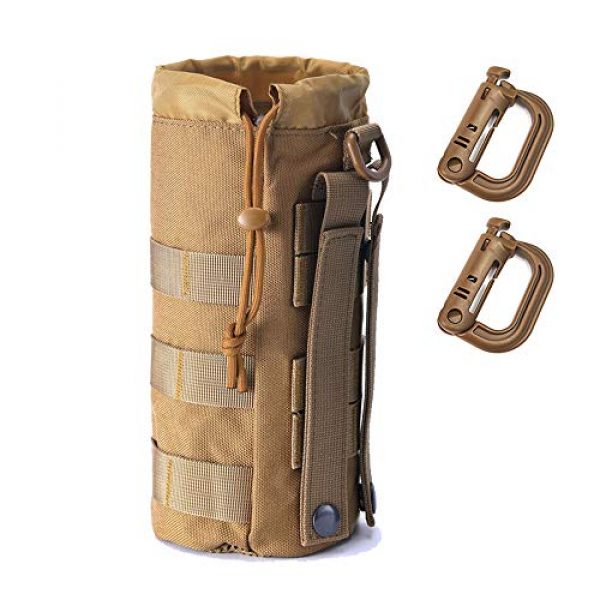 R.SASR Tactical Pouch 1 Upgraded Sports Water Bottles Pouch Bag, Tactical Drawstring Molle Water Bottle Holder Tactical Pouches, Travel Mesh Water Bottle Bag Tactical Hydration Carrier