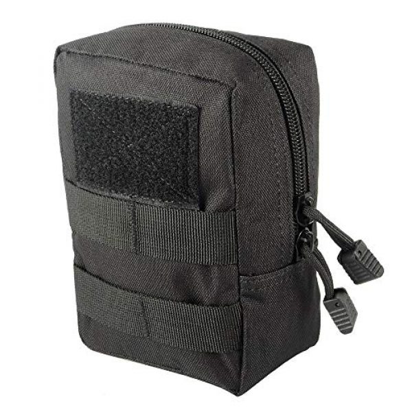 NATHALI Tactical Pouch 1 2 Pack Tactical Pouch, EDC Utility Pouch Bags Water-Resistant Pouch Black Outdoor Waist Bag Tactical for Men Phones Flashlight Lighter Multipurpose