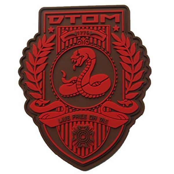 F-Bomb Morale Gear Airsoft Morale Patch 1 Don't Tread On Me (DTOM) PVC Morale Patch