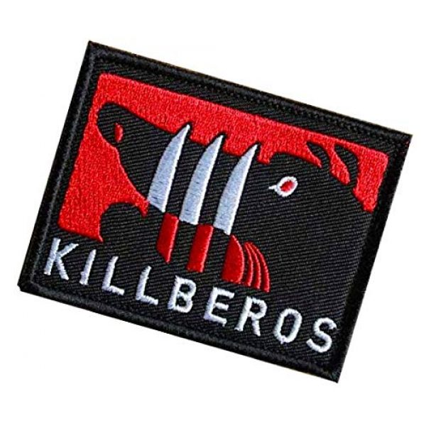 Embroidery Patch Airsoft Morale Patch 3 Killberos Military Hook Loop Tactics Morale Embroidered Patch