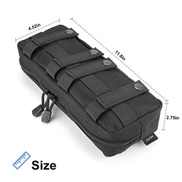 ProCase Tactical Pouch 3 ProCase Tactical Admin Pouch (Longer Size) Bundle with Tactical MOLLE Pouch (Higher Size)
