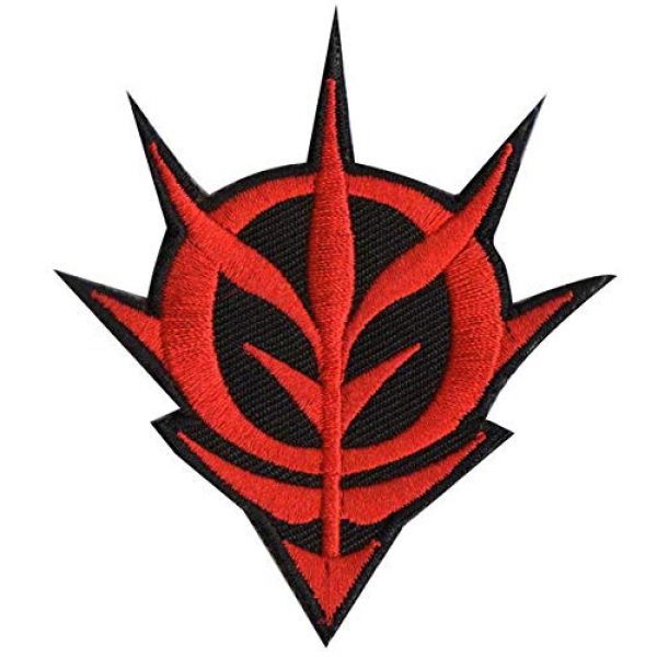 Tactical Embroidery Patch Airsoft Morale Patch 1 Mobile Suit Gundam Principality of Zeon Character Tactical Embroidery Patch Hook & Loop Morale Patch Military Patch for Clothing Accessory Backpack Armband (red)