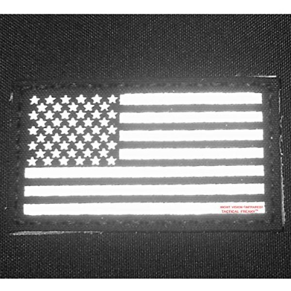 Tactical Freaky Airsoft Morale Patch 5 Olive Drab Green OD Infrared IR USA American Flag 3.5x2 IFF Tactical Morale Hook-and-Loop Patch