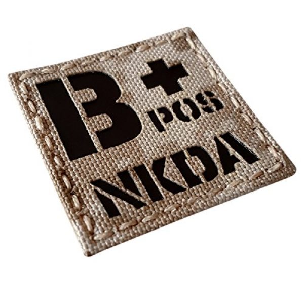 Tactical Freaky Airsoft Morale Patch 5 AOR1 Tan Digital Desert Infrared IR BPOS NKDA B+ Blood Type 2x2 Tactical Morale Fastener Patch