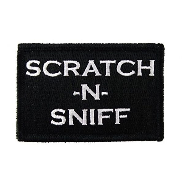 Morale Tags Airsoft Morale Patch 1 Scratch N Sniff Tactical Funny Hook and Loop Fully Embroidered Morale Tags Patch (Black and White)