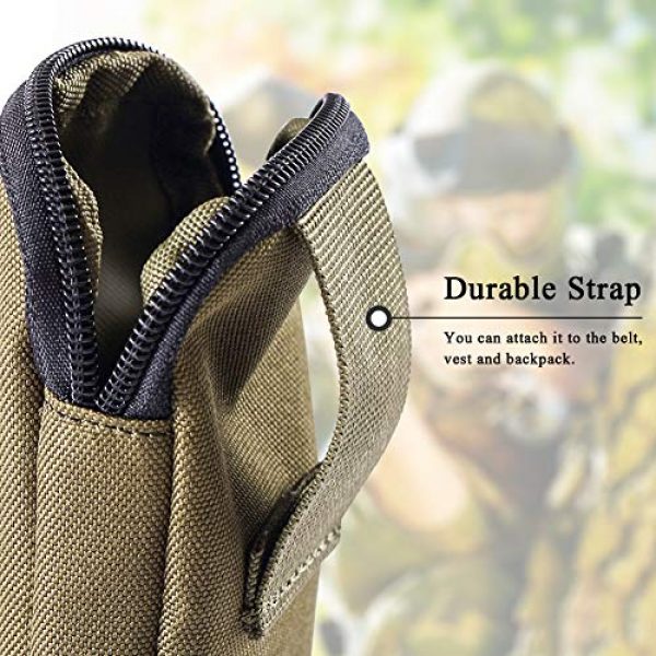 OWIKAR Tactical Pouch 3 OWIKAR Outdoor Tactical Waist Pouch, Nylon EDC Utility Gadget Outdoor Waist Belt Bag Men Women Minimalist Wallet for Change, Cards, Keys & Small Flashlight, Waterproof