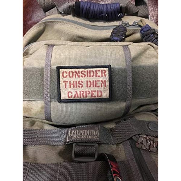RedheadedTshirts Airsoft Morale Patch 2 Consider This Diem Carped! Morale Patch Funny Tactical Military 2x3"