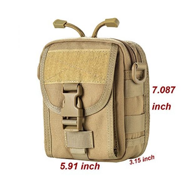 LefRight Tactical Pouch 2 LefRight Tactical Buckle Release MOLLE SmartPhone Pouch Waist Belt Bag Pack EDC Utility Gadget Outdoor Gear Black, Size M