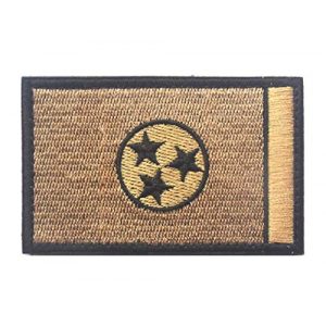 Tactical Embroidery Patch Airsoft Morale Patch 1 State Flag of Tennessee Embroidery Patch Military Tactical Morale Patch Badges Emblem Applique Hook Patches for Clothes Backpack Accessories