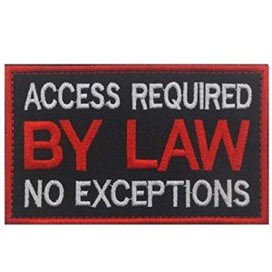 WUXL Airsoft Morale Patch 1 WUXL Patch Service Dog Access Required by Law No Exceptions Vests/Harnesses Emblem Embroidered Fastener Hook & Loop PatchService Dog -by Law