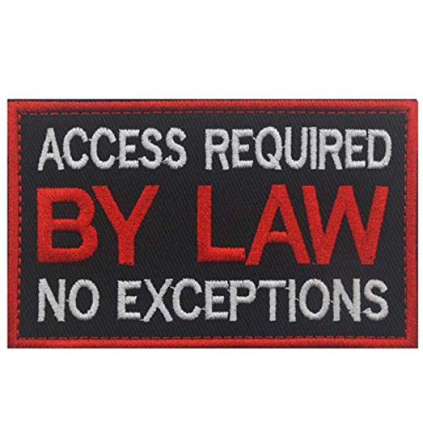 WUXL Airsoft Morale Patch 1 WUXL Patch Service Dog Access Required by Law No Exceptions Vests/Harnesses Emblem Embroidered Fastener Hook & Loop PatchService Dog -by Law