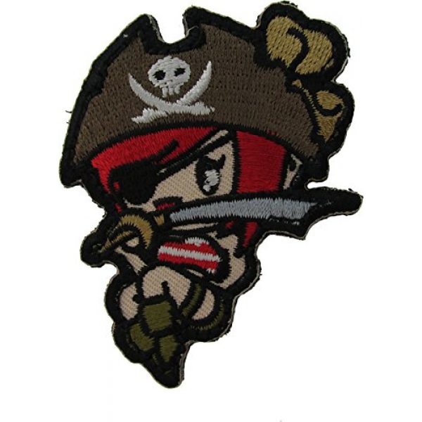 Mil-Spec Monkey Airsoft Morale Patch 1 Pirate Girl Morale Patch (Full Color (High Contrast))