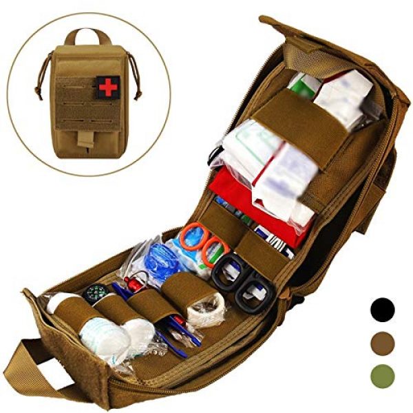 LGL Tactical Pouch 4 Tactical Sling Bag Tactical Pouches - Tactical Molle First Aid Kit Survival Bag 1000D Nylon Emergency Pouch Military Outdoor Travel Waist Pack Camping Lifesaving Case Tool Pouch Bag Mini Utility Pouch