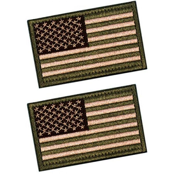 MAXXPRO Airsoft Morale Patch 1 2 PCS Tactical Patches of USA US American Flag, with Hook and Loop for Backpacks Caps Hats Jackets Pants, Military Army Uniform Emblems, Size 3x2 Inches