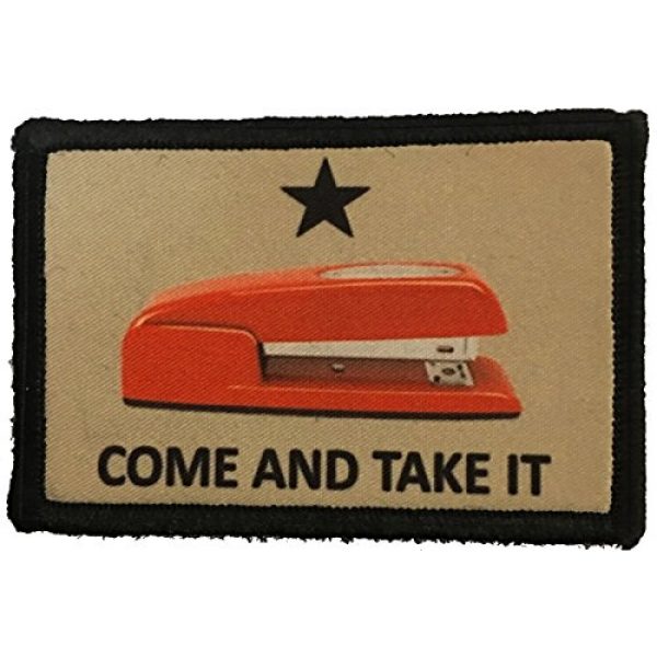 RedheadedTshirts Airsoft Morale Patch 1 Red Stapler Come and Take It Morale Patch Funny Tactical Military. 2x3