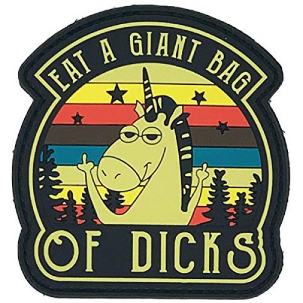 PatchOps Airsoft Morale Patch 1 PatchOps Eat A Giant Bag of Dicks Unicorn PVC Tactical Morale Uniform Patch - Hook Back