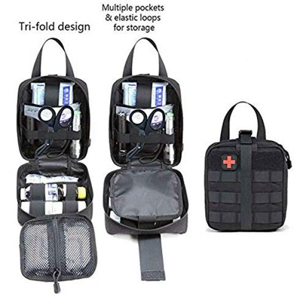 common Tactical Pouch 4 Tactical MOLLE Rip Away EMT Medical First Aid IFAK Pouch (Bag Only)