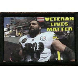 RedheadedTshirts Airsoft Morale Patch 1 Veteran Lives Matter Flag Morale Tactical Military Patch 2x3" Hook and Loop Made in The USA