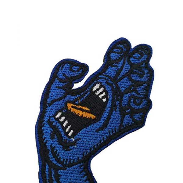 ODSP Airsoft Morale Patch 5 Santa Cruz Screaming Hand Skateboard Custom Personalized Embroidered Morale Patches with Hook and Loop Fastener Backing for Uniform,Work Shirt,Hat 3.35 x 2.17 Inch