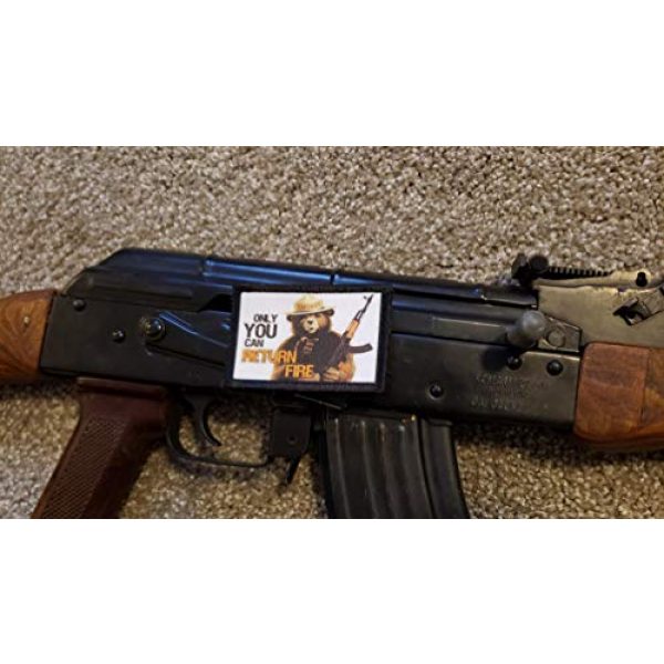 RedheadedTshirts Airsoft Morale Patch 2 Smokey The Bear Only You Can Return Fire Morale Patch Funny Tactical Military 2x3"