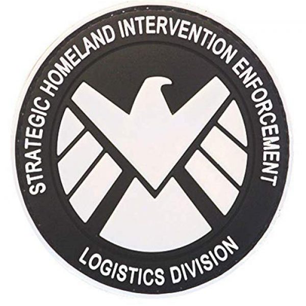 Tactical PVC Patch Airsoft Morale Patch 1 Noctilucous Marvel Shield Super Hero S.H.I.E.L.D. Marvel Avengers Logo Morale Military Patch 3D PVC Rubber Tactical Rubber Hook Patch
