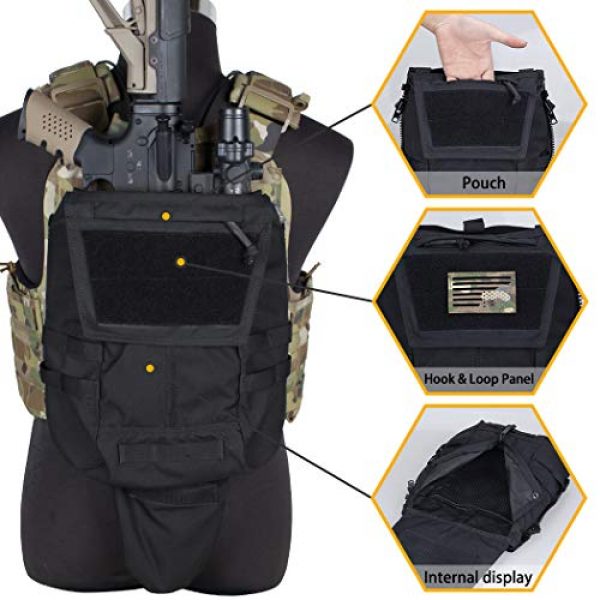 IDOGEAR Tactical Pouch 5 IDOGEAR Tactical Zip-on Panel Pouch Military Backpack Vest Accessory Bag for CPC AVS JPC2.0