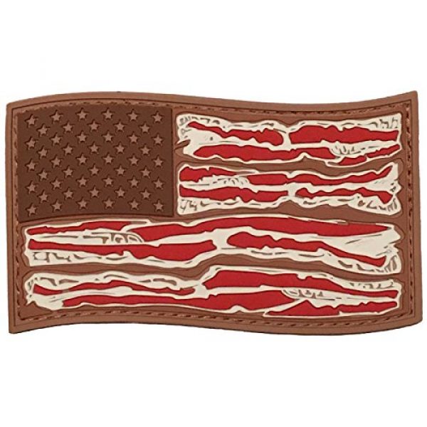 F-Bomb Morale Gear Airsoft Morale Patch 1 American Bacon Flag - PVC Morale Patch