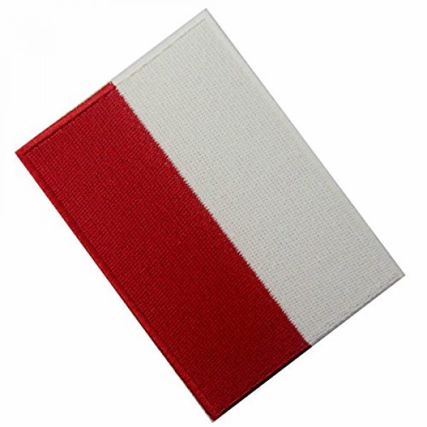 EmbTao Airsoft Morale Patch 4 Poland Flag Embroidered Emblem Polish Iron On Sew On Polska National Patch