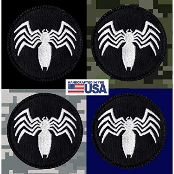 Tactical Patch Works Airsoft Morale Patch 3 Venom Spider Shape Logo Patch