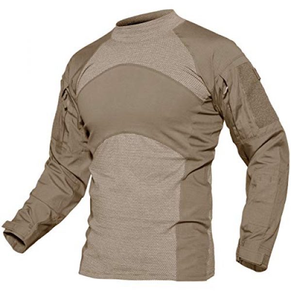 TACVASEN Tactical Shirt 1 Men's Slim Fit Military Rapid Assault Shirt Tactical Military Camo Long Sleeve Shirts