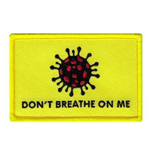Cypress Collectibles Embroidered Patches Airsoft Morale Patch 2 Don't Breathe on Me Gadsden Flag Parody Embroidered Iron-On Patch