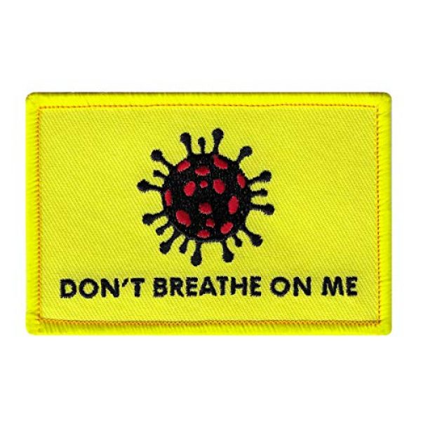 Cypress Collectibles Embroidered Patches Airsoft Morale Patch 2 Don't Breathe on Me Gadsden Flag Parody Embroidered Iron-On Patch