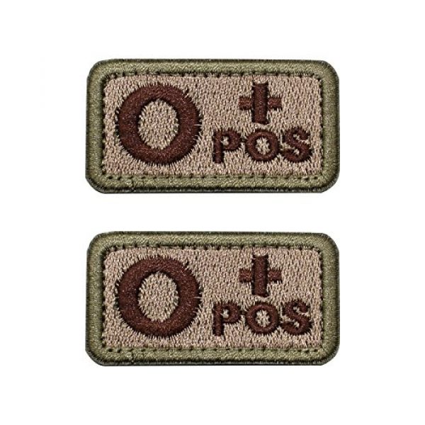 EJG Airsoft Morale Patch 1 EJG 2-Piece Tactical Blood Type Velcro Patch, Various Styles in Embroidery & PVC, O+ O- Positive Negative, 2"x1" Military Medic Navy Army Morale Patch for Tactical Gear Battle Uniform (Style 03)