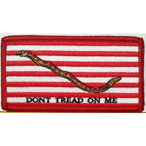 Fast Service Designs Airsoft Morale Patch 1 The Gadsden Flag Embroidered Patch with Hook & Loop Travel Morale Patriotic USA First Navy Jack MC Biker Shoulder Red Emblem #471