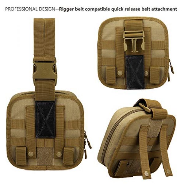 Protector Plus Tactical Pouch 5 Protector Plus Tactical Drop Leg Bag Military First Aid Kit Pouch MOLLE Medical Utility Waist Pack IFAK Tool Gear Case Outdoor Emergency Survival Supplies (Bag Only)