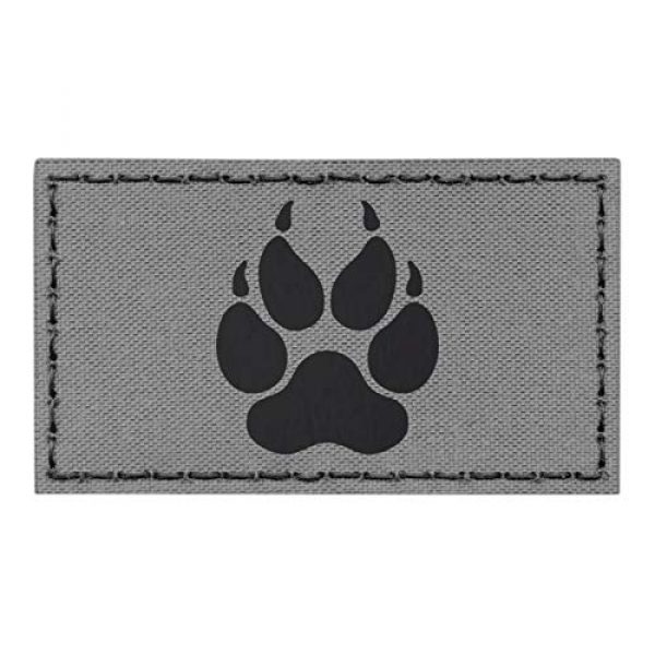 Tactical Freaky Airsoft Morale Patch 1 IR K9 Dog Handler Wolf Gray Grey Paw K-9 2x3.5 Tactical Morale Fastener Patch
