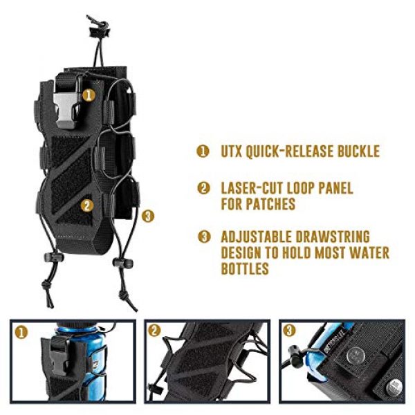 OneTigris Tactical Pouch 4 HUNTERZ Water Bottle Holster & Padded Patrol Belt Dual-use MOLLE Belt