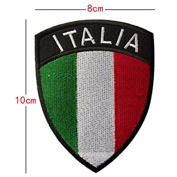 Tactical Embroidery Patch Airsoft Morale Patch 1 Italia Flag Tactical Embroidery Patch Hook & Loop Morale Patch Military Patch for Clothing Accessory Backpack Armband