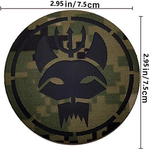ODSP Airsoft Morale Patch 6 Seal Team DEVGRU Trident Cat Head IR Infrared Reflective Patch, Customizable Personalized American Flag, Call Sign, Dont Tread On Me Army Morale Military Tactical Fastener Hook Loop Backed Patches