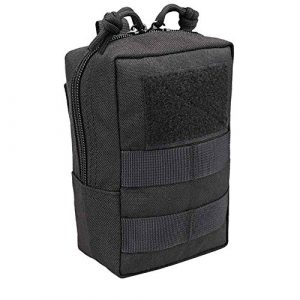 XTACER Tactical Pouch 1 XTACER 6"x4" Tactical Modular MOLLE Small Utility Pouch EDC Waist Bag, 6X4 Black