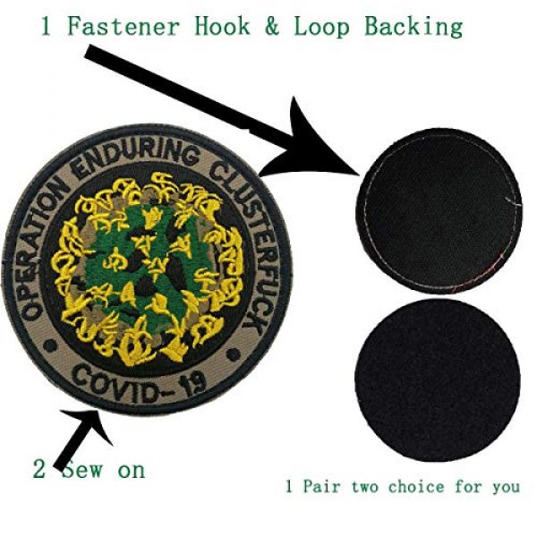 ODSP Airsoft Morale Patch 3 ODSP Operation Enduring Clusterfck COVID-19 Embroidered Patch - Emblem Tactical Military Morale Funny Patches Badges Appliques with Fastener Hook and Loop Backing 3.15 Inch 2 Pieces