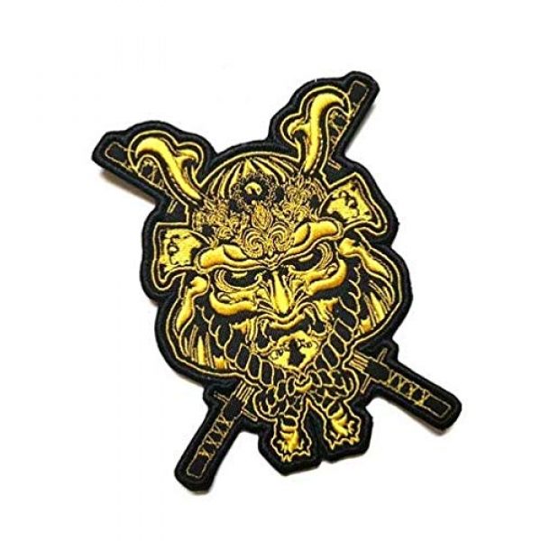 Embroidery Patch Airsoft Morale Patch 2 Japanese Bushido Japanese Warrior Military Hook Tactics Morale Embroidered Patch (color1)